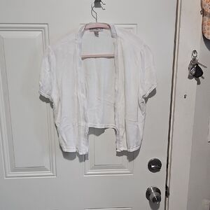 Roz & Ali White Top with Blush Pink Trim